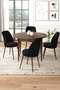 Hanah Home Juego de Mesa y Sillas de 5 Piezas Barroco y Negro